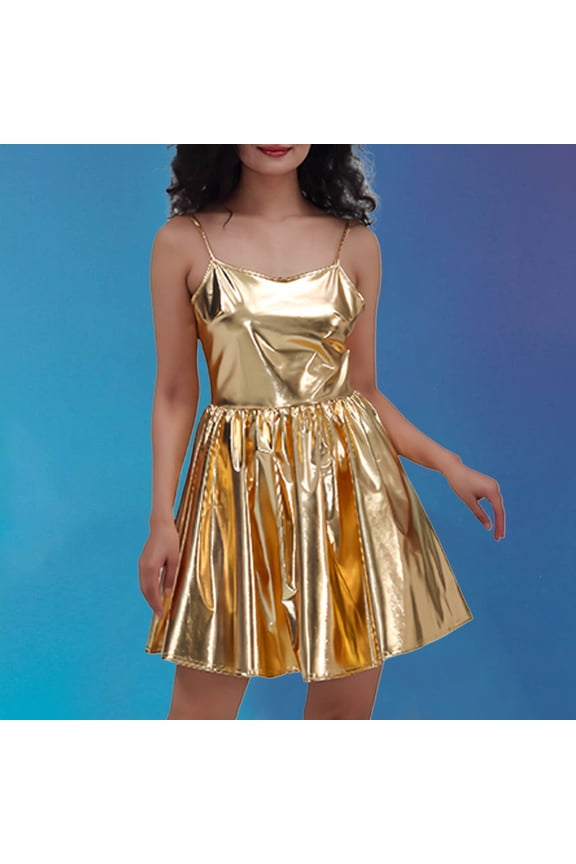 Women's Sequin Dress Hot Gold Leather Solid Color Pleated Skirt Ladies Cape Dress Ladies Beaded Front Short Long Back Prom Evening Gown Party Dress Ladies Dress Caps Ladies Wedding Dresses 2017 Ladies