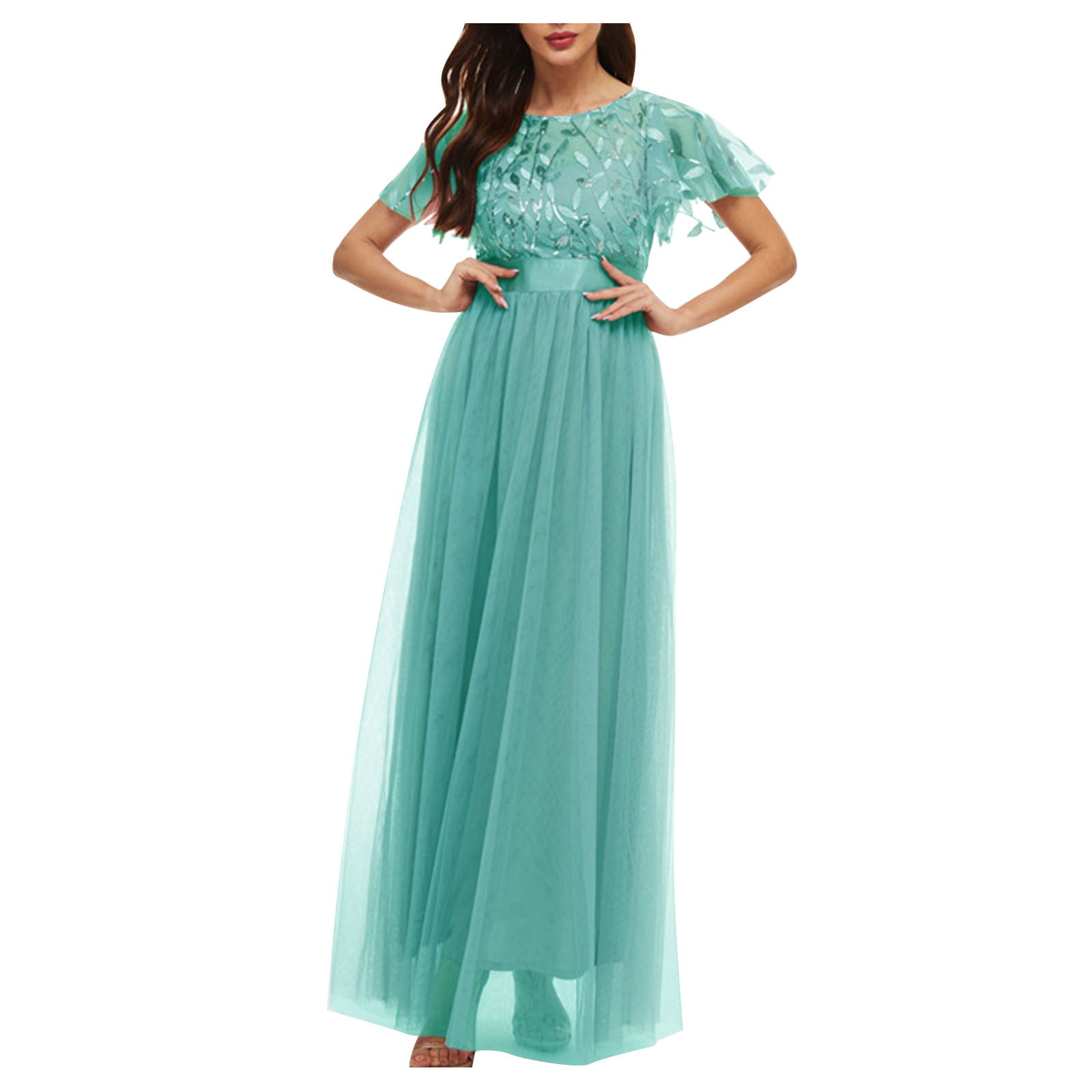 formal dresses with empire waist Empire-Waist Long Corset-Back Prom Dress main image 0