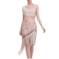 thumbnail image 1 of Women's Sequin Evening Gown 1920s Vintage Gatsby-Style Beaded Fringe Tank Evening Dress, 1 of 5