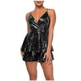 thumbnail image 1 of DailyTrove Women's Sequin Fit & Flare Dress, Sleeveless, Formal Event & Party Wear, Durable Polyester , Fit & Flare, Contrast Lining, 1 of 5