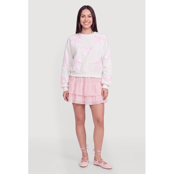 Women's Sequin Graphic Long Sleeve Sweatshirt
