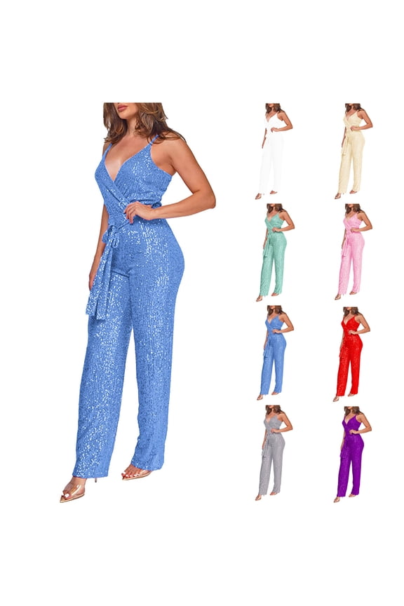 Women's Sequin Off-Shoulder Sleeveless High Waist Romper, Slim Fit Bodycon Jumpsuit, Sequin Partywear with Stretchy Polyester Fabric, Elegant Evening Wear for Night | TruBelle,Gray 3XL