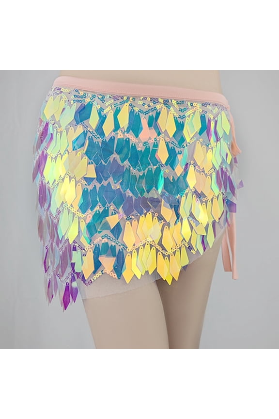 Women's Sequin Skirt Sparkly Lace Up Waist Adjustable Mini Party Sequin Skirt Womens Pleated Skirt plus Size Mini Skirt Stretchy Skirt Leopard Midi Skirt Trendy Skirts Anime Skirt Two Piece Skirt Set