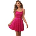 thumbnail image 1 of Women's Sequin Tie Back Cami Dress with Sheer Bodice and Subtle Stretch for Party Wear 95% Polyester, 5% Elastane, 1 of 11