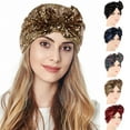 thumbnail image 1 of Women's Sequin Turban Headwrap Bow Design Muslim Hair Bonnet Scarf Cover, 1 of 3