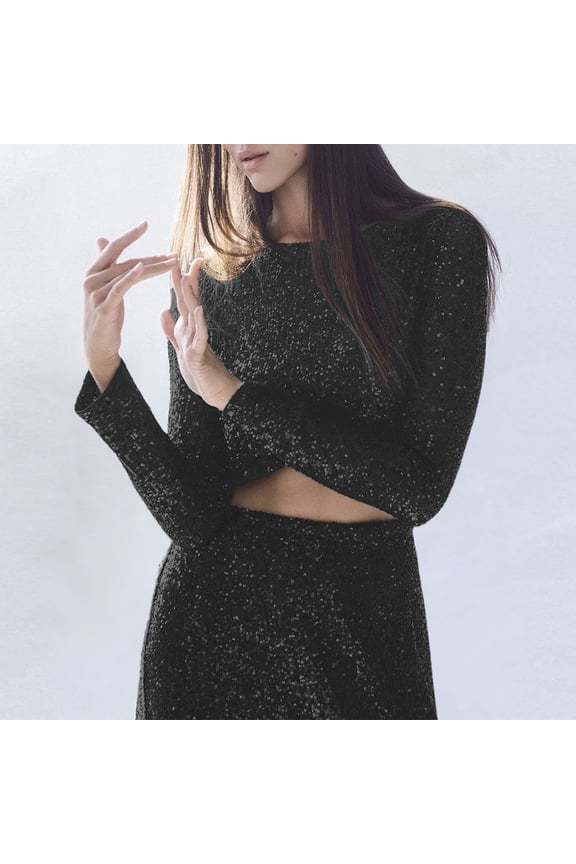 Women's Sequined Fashion Long Sleeved T Shirt Tech Pack Athletic Short Sleeve Shirt Women Short Sleeve Raglan Shirt Women Womens Shirts Large Womens Summer Tops Loose Fit New Day Shirt Long Sleeve