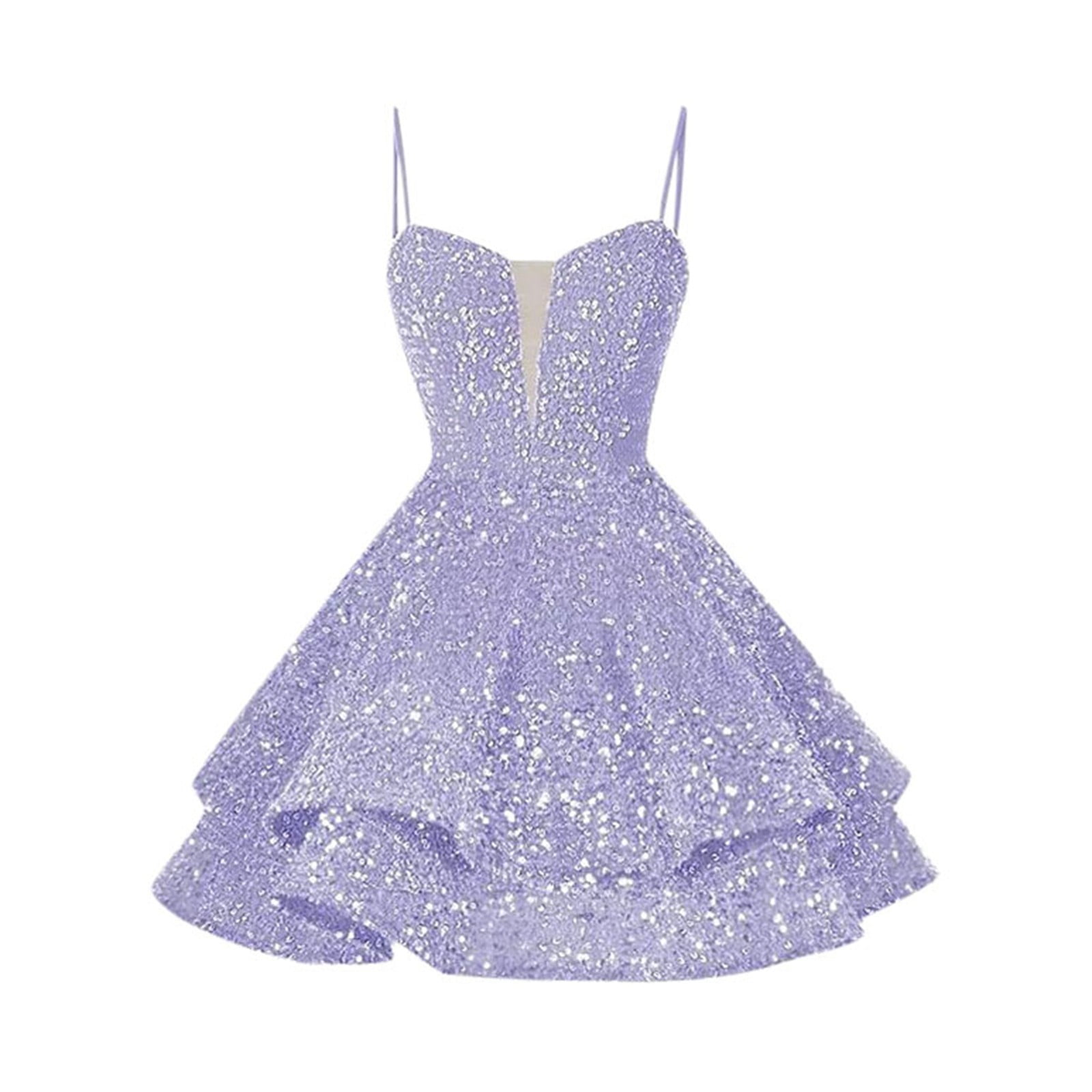 suspender sequined dress