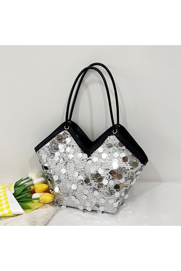 Women's Sequined Tote Bag ,Versatile Everyday Handbag, Essential for Formal Events ,Perfect as a Birthday Gift