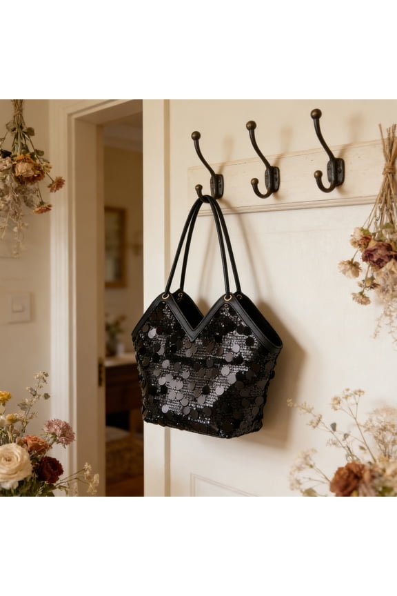 Women's Sequined Tote Bag ,Versatile Everyday Handbag, Essential for Formal Events ,Perfect as a Birthday Gift