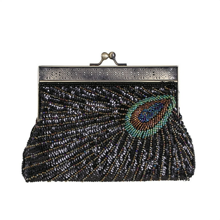 Women's Sequinned Night Handbag, Chain Strap Used for Party 