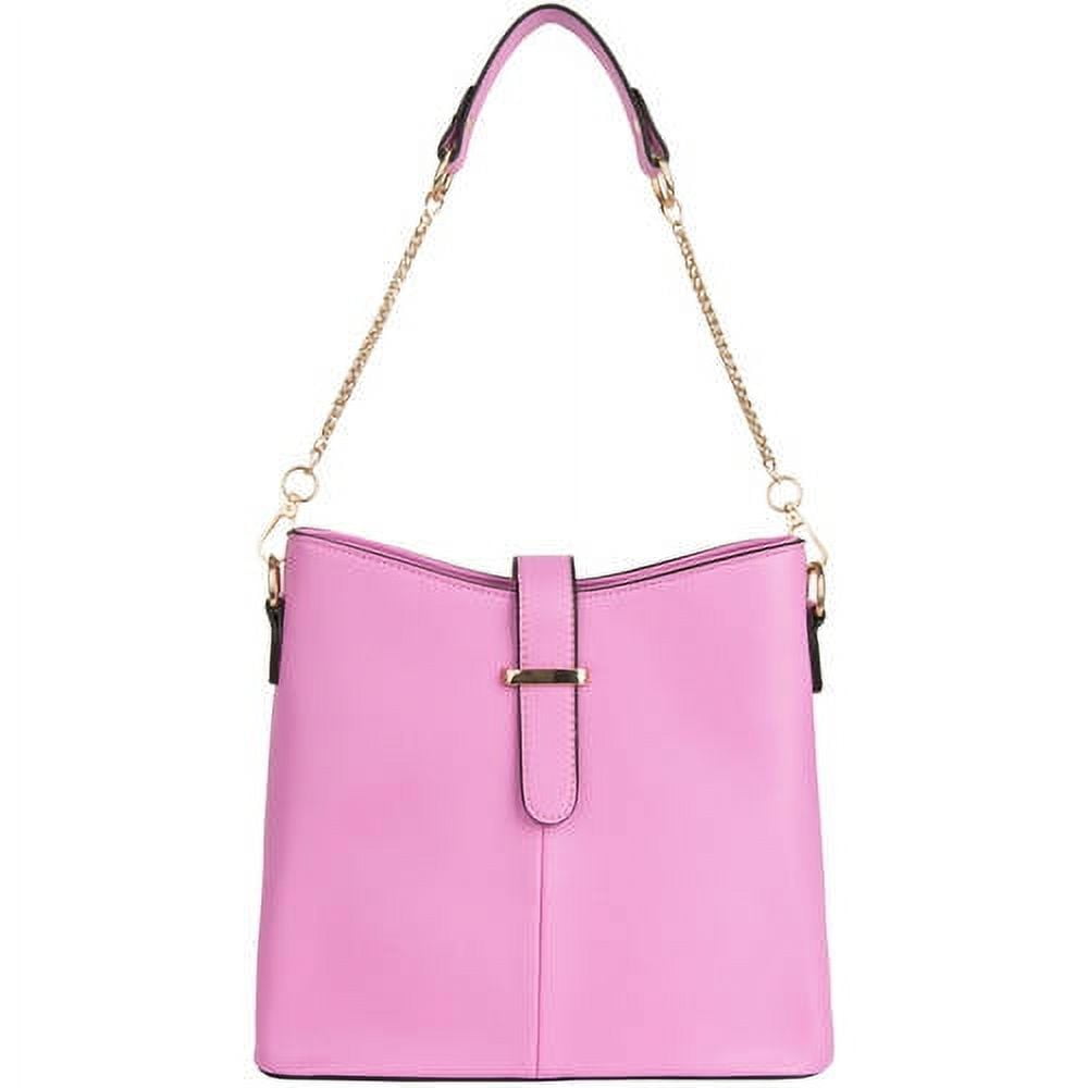 Women's Serena Leatherette Buckle Shoulder Bag