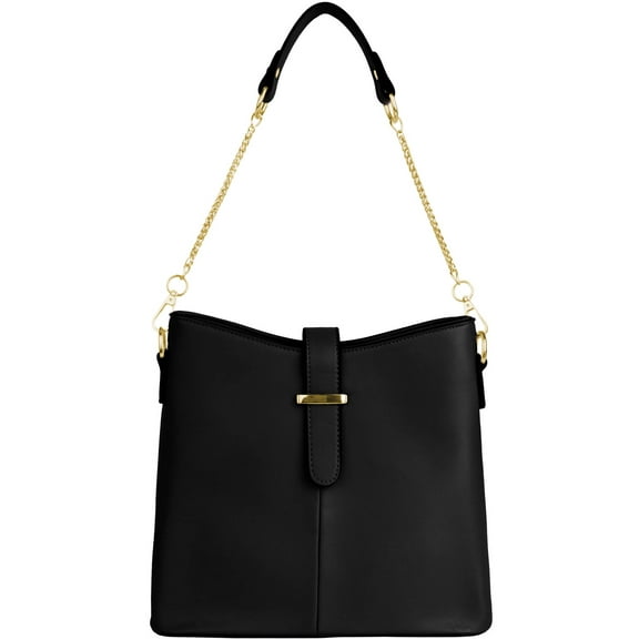 Women's Serena Leatherette Buckle Shoulder Bag