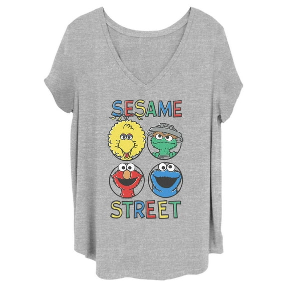 Women's Sesame Street Four Circle Grid Graphic T-Shirt