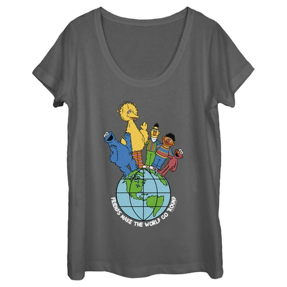 Women's Sesame Street Friends Make the World Go Round Graphic T-Shirt
