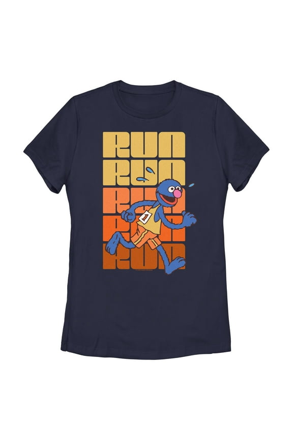 Women's Sesame Street Grover Run Repeat Graphic T-Shirt