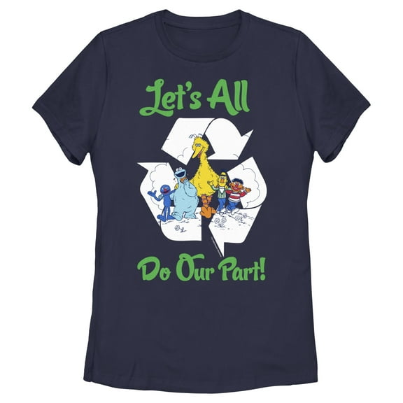 Women's Sesame Street Let’s All Do Our Part  Graphic T-Shirt