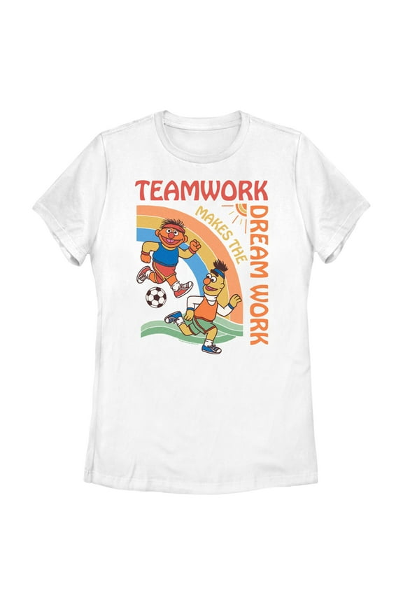 Women's Sesame Street Teamwork Makes the Dream Work Graphic T-Shirt