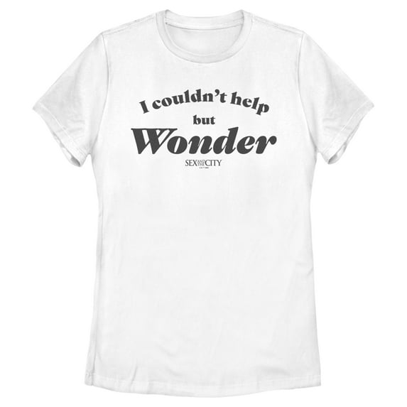 Women's Sex and the City Carrie Couldn't Help But Wonder Graphic Tee White Medium