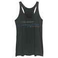 thumbnail image 1 of Women's Sex and the City Carrie's Cheeseburger, Fries & Cosmo  Racerback Tank Top Black Heather X Large, 1 of 4