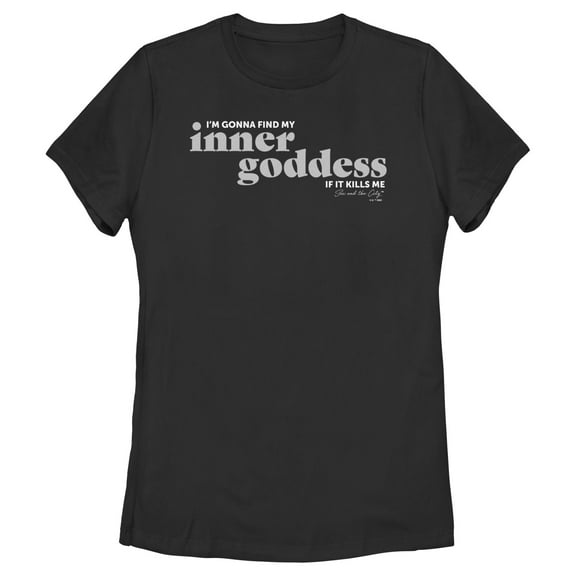 Women's Sex and the City Find Inner Goddess If It Kills Me  Graphic Tee Black Large