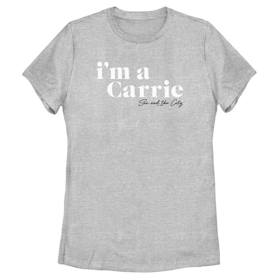 Women's Sex and the City I'm a Carrie Text  Graphic Tee Athletic Heather Medium
