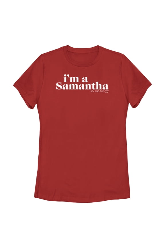 Women's Sex and the City I'm a Samantha Text Graphic Tee Red Medium