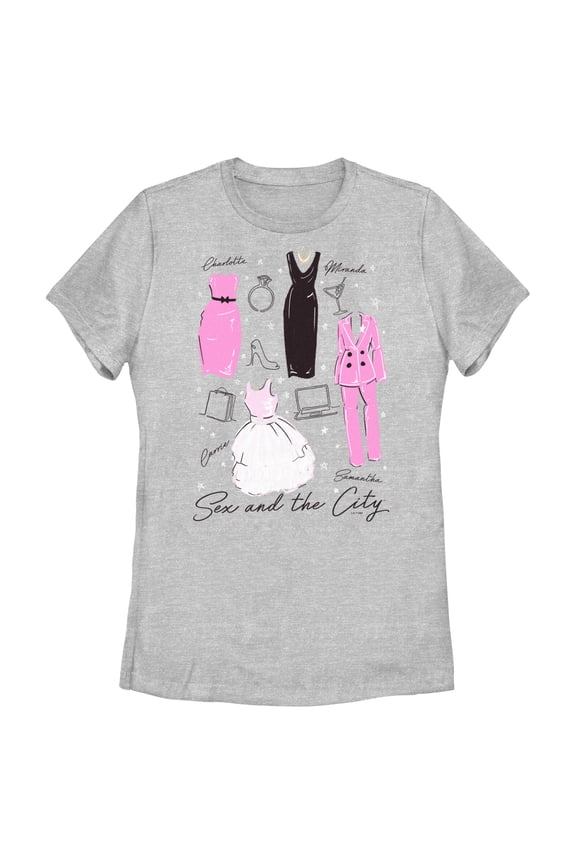 Women's Sex and the City Iconic City Fashion  Graphic Tee Athletic Heather X Large