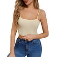 thumbnail image 1 of Women’s Sexy Adjustable Spaghetti Crop Tank Tops Summer Sleeveless Ribbed Knit Cami Tops, 1 of 5
