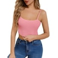 thumbnail image 1 of Women’s Sexy Adjustable Spaghetti Crop Tank Tops Summer Sleeveless Ribbed Knit Cami Tops, 1 of 5