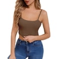 thumbnail image 1 of Women’s Sexy Adjustable Spaghetti Crop Tank Tops Summer Sleeveless Ribbed Knit Cami Tops, 1 of 5