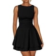 thumbnail image 1 of Women's Sexy Backless Satin Maxi Dress V-Neck Spaghetti Strap Graduation Evening Gown, 1 of 6
