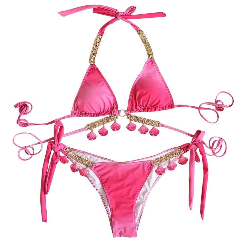 Women's Sexy Bikini Crystal Side Bottom