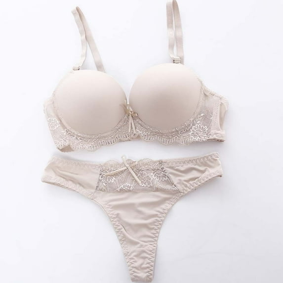 Women's Sexy Candy-Colored Bra Solid Color Lace Underwear Set