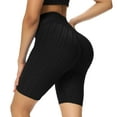 thumbnail image 1 of Women's Sexy Capri-Length Yoga Leggings – Bubble-Texture Butt-Lifting Fitness Pants for Pilates, Stretching & Studio Workouts,Black L, 1 of 5
