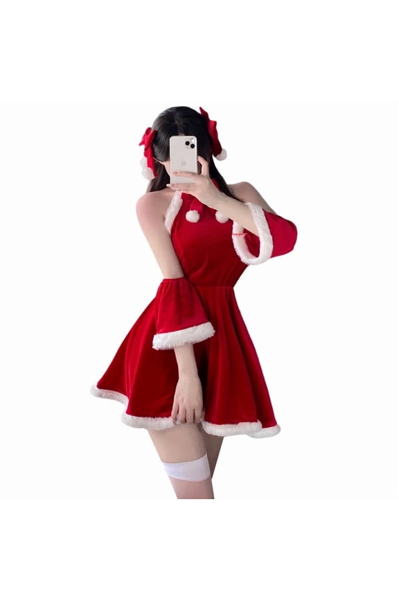 Women's Sexy Christmas Dress Elegant Holiday Party Bodycon Mini Dress for Xmas Date Night Couples