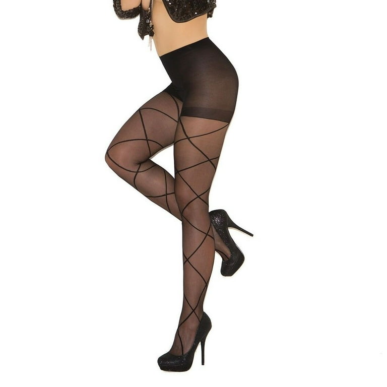 Women's Sexy Criss Cross Sheer Pantyhose Stockings Tights Lingerie - Plus  Size