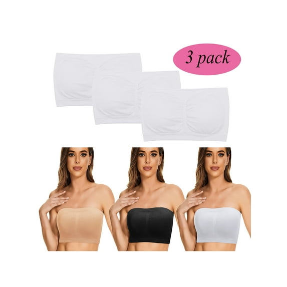 Women's Sexy Crop Top Sleeveless Solid Strapless Tube Top