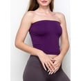 thumbnail image 1 of Women's Sexy Crop Top Sleeveless Stretchy Solid Casual Strapless Summer Tube Top, 1 of 4