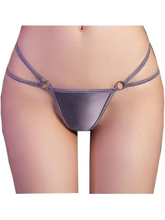 Women's Sexy Cutout G-String Thong with Heart Low Waist Breathable Hollow Out Thong Nightclub Bedroom Underwear Panties for Valentine's Day Gift, Deep Gray