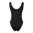 thumbnail image 1 of Women's Sexy Deep V Neck Sleeveless Bodysuit - Skin-Friendly Fabric - Ruffle Armhole Design - XS-L Sizes, 1 of 4