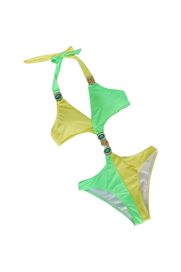 Women's Sexy Diamond Bikini Patchwork Beach Vacation Swimsuit