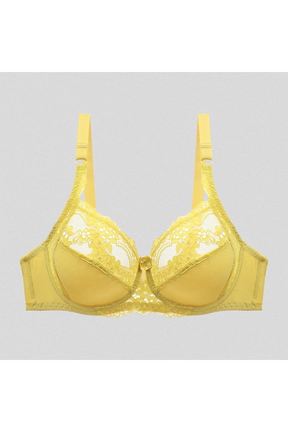 Women's Sexy Double Lace Lingerie Plus Size Bra Strong Support Sports Bras for Women Womens Sports Bras Pack Women's Strapless Bra Wire Sports Bras for Women Support Bras for Women Lift No Underwire