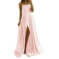 thumbnail image 1 of Women's Sexy Evening Dress Elegant Chiffon Hollow Back Slit Party Gown Formal Night Out Attire, 1 of 1