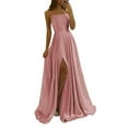 thumbnail image 1 of Women's Sexy Evening Dress Elegant Chiffon Hollow Back Slit Party Gown Formal Night Out Attire, 1 of 1