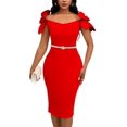 thumbnail image 1 of Women's Sexy Fashion Temperament Three-Dimensional Flowers Elegant Evening Dress, 1 of 8