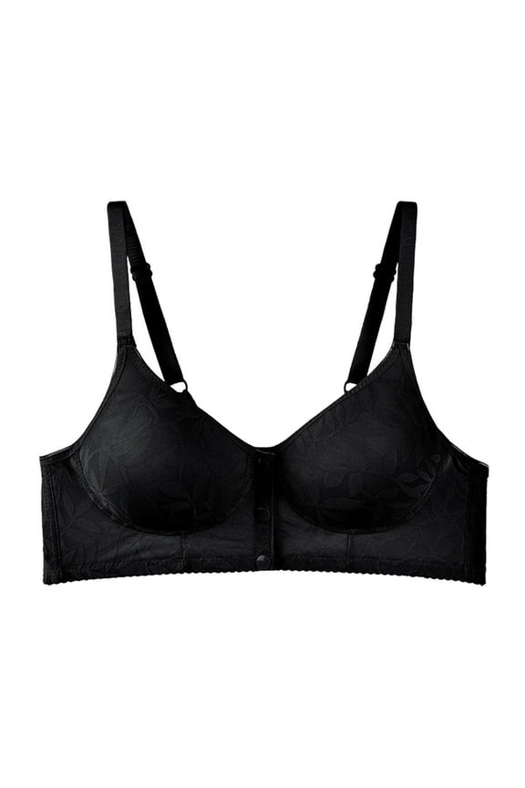 Women's Sexy Front Button Underwire Bra - Adjustable Shoulder Straps, Nylon/Spandex, Sizes 36-58, All Seasons