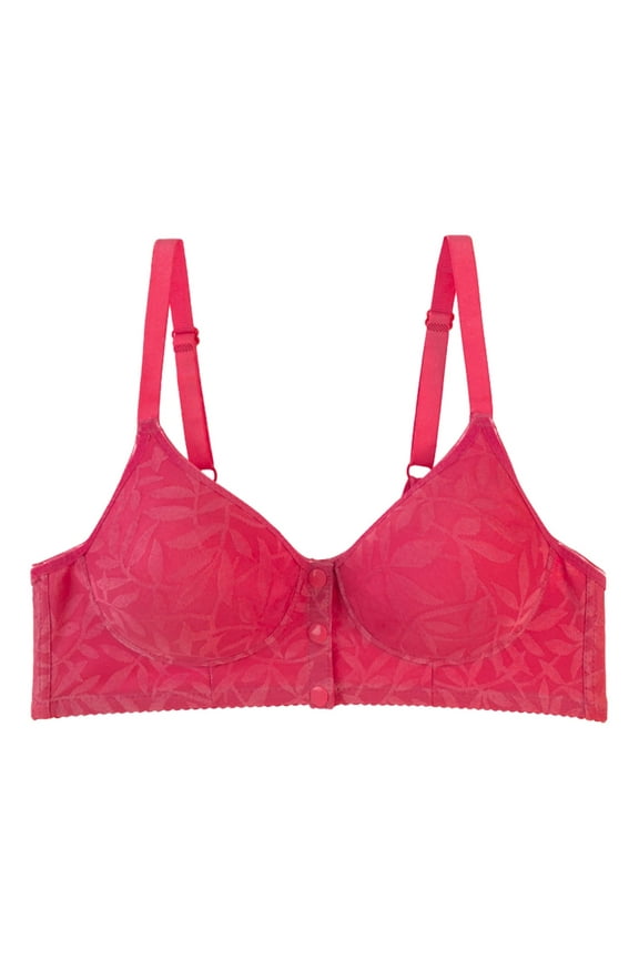 Women's Sexy Front Button Underwire Bra - Adjustable Shoulder Straps, Nylon/Spandex, Sizes 36-58, All Seasons