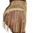 thumbnail image 1 of Women's Sexy Glitter Straps Splicing Tassel Grid Half Skirt Party Clubwear Night Out Fashion Mini Skirt, 1 of 1