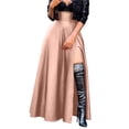 thumbnail image 1 of Women's Sexy High Split Leather Skirt Fashion Irregular Hem Asymmetrical Design Stylish Party Wear, 1 of 2