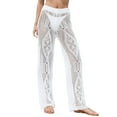 thumbnail image 1 of Women's Sexy Hollow Out Crochet Beach Pants - High Waist Mesh Cover Up for Swimwear, S-XL, 1 of 3